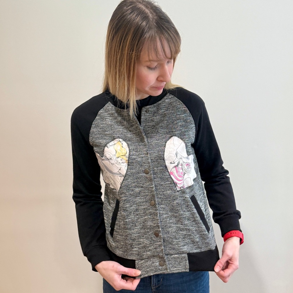 Reworked Alice In Wonderland Forever 21 Button up sweater ⏱️🐇
